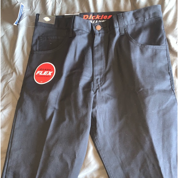 NWT! DICKIES Flex 5 Pocket Twill Pants Tapered Leg Blk 32X30 - Picture 8 of 9